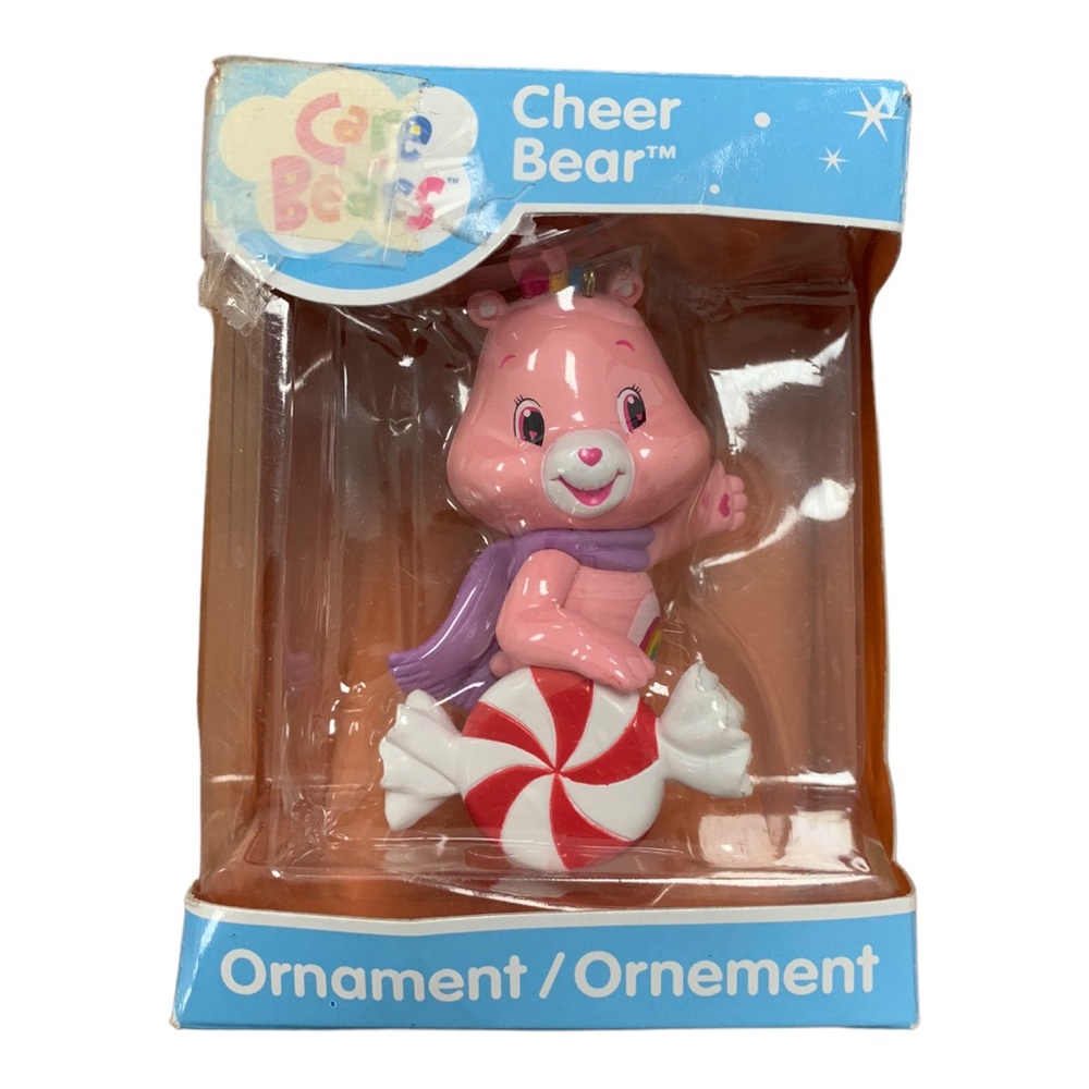 NIB 2010 Care Bears Swirl Candy Cheer Bear Rainbow Heart Christmas Ornament